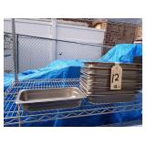 LOT OF 12 SS PANS 13" X 7" x 2-1/2"