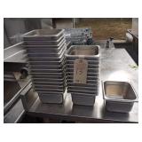 LOT OF 28 SS PANS 7" X 6-1/2" X 4" DEEP