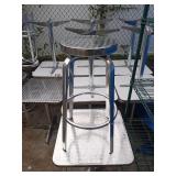 CHROME BACKLESS STOOLS