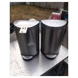 SMALL FOOT PEDAL TRASH CANS 17" TALL