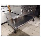SS GRILL STAND ON WHEELS 49" X 30" X 24"