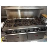 TRI STAR 10 BURNER GAS STOVE WITH 2 OVENS