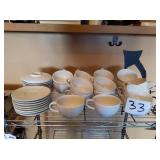 LOT 18 SETS IKEA COFFEE CUPS & SAUCERS