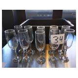 LOT 10 CHAMPAGNE FLUTES