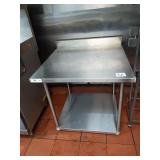 SS TABLE WITH BACKSPLASH 36" X 36" X 34" TALL