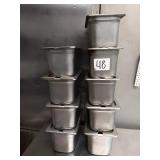 SS PANS WITH LIDS 13" X 7" X 6"