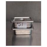 SS PANS WITH LIDS 4" X 7" X 2"