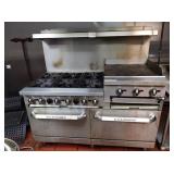 6 BURNER GAS RANGE 24" RAISED GRIDDLE & 2 OVENS