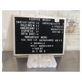 MENU BOARD WITH EXTRA LETTERS & NUMBERS