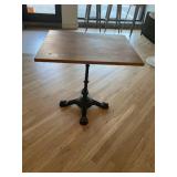 30" X 24" WOOD TOP TABLES WITH OLD FASHIONED BASES