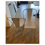 WHITE METAL CHAIRS
