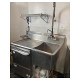 1 COMP SINK WITH SPRAYER 44" X 30"