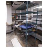 GREEN COATED METRO RACKS - NO CONTENTS - 72" X 24"