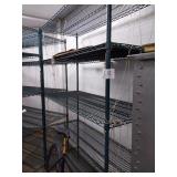 GREEN COATED METRO RACKS - NO CONTENTS - 72" X 24"