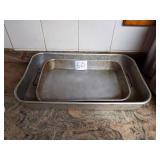 ASSORTED SIZE ROAST PANS WITH HANDLES