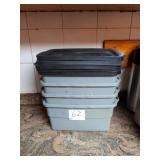 RUBBERMAID TOTES WITH LIDS 14" X 11"