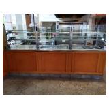 7 FT GAS STEAM TABLE WITH 10 FT SNEEZE GUARD