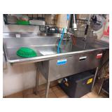 DUKE 3 COMPARTMENT SINK WITH SPRAYER 84" X 27"