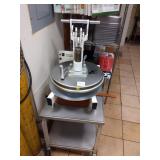 DUTCHESS HEATED DOUGH PRESS ON ROLLING STAND