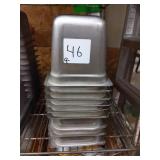 LOT 9 SS PANS 6" X 7" X 6" DEEP