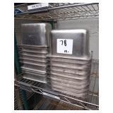 LOT 19 NINTH SIZE SS PANS 4" DEEP