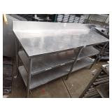 72" X 24" SS TABLE WITH BACKSPLASH