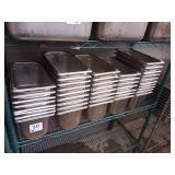 LOT 42 THIRD SIZE SS PANS 6" DEEP