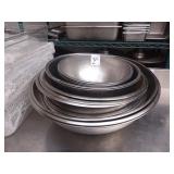 LOT 15 SS BOWLS ASSORTED SIZES