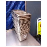LOT 42 SIXTH SIZE SS PANS 6" DEEP