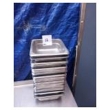 LOT 25 SIXTH SIZE SS PANS 2" DEEP