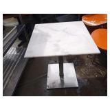 24" X 24" MARBLE TOP SS BASE TABLES
