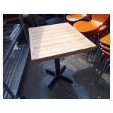 30" X 24" WOOD TOP SPIDER BASE TABLES