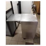 ROLLING SS CABINET WITH SIDE LEAF 18" X 21" X 34"