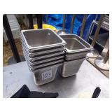 LOT 9 SIXTH SIZE SS PANS 6" DEEP