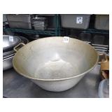 ALUMINUM BOWL WITH HANDLES 23" X 9"