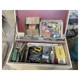 GANG BOX  OF ASSORTED TOOLS CLAMPS ETC