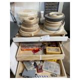 BOX WITH ITEMS INSIDE & OUTSIDE