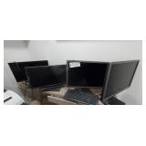 LOT 4 MONITORS & KEYBOARDS & ETC