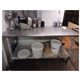 60" X 24" SS TABLE - NO CONTENTS