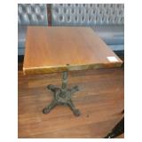 24" X 24" WOOD TOP TABLES OLD FASHIONED BASE