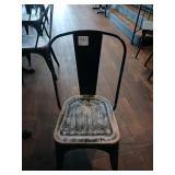 METAL FRAME WOOD SEAT CHAIRS