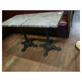 23" X 23" TABLES WITH OLD FASHIONED BASES