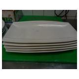 LOT 5 RECT PLATES 7" X 12"