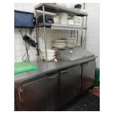 6 FT SELF CONTAINED SANDWICH PREP WITH OVERSHELF