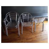 ALUMINUM STACKABLE OUTDOOR CHAIRS