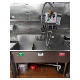 SS 3 COMP SINK WITH SPRAYER 57" X 25"