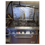 6 BURNER GAS STOVE WITH OVEN