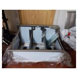 NEW 3 COMP SINK 36" X 24"