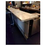 MARBLE TOP BAR 194" X 24"