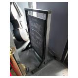 DOUBLE SIDED WOOD MENU SIGN